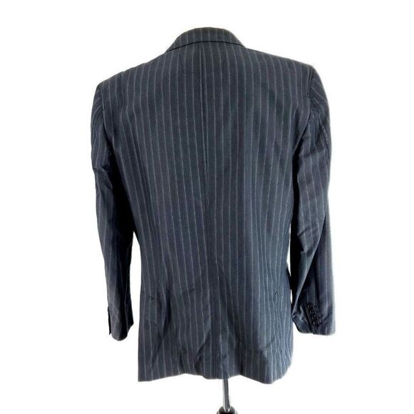 Calvin Klein Cotton 2 Button Suit Jacket 42R Gray Striped XL - Picture 5 of 10